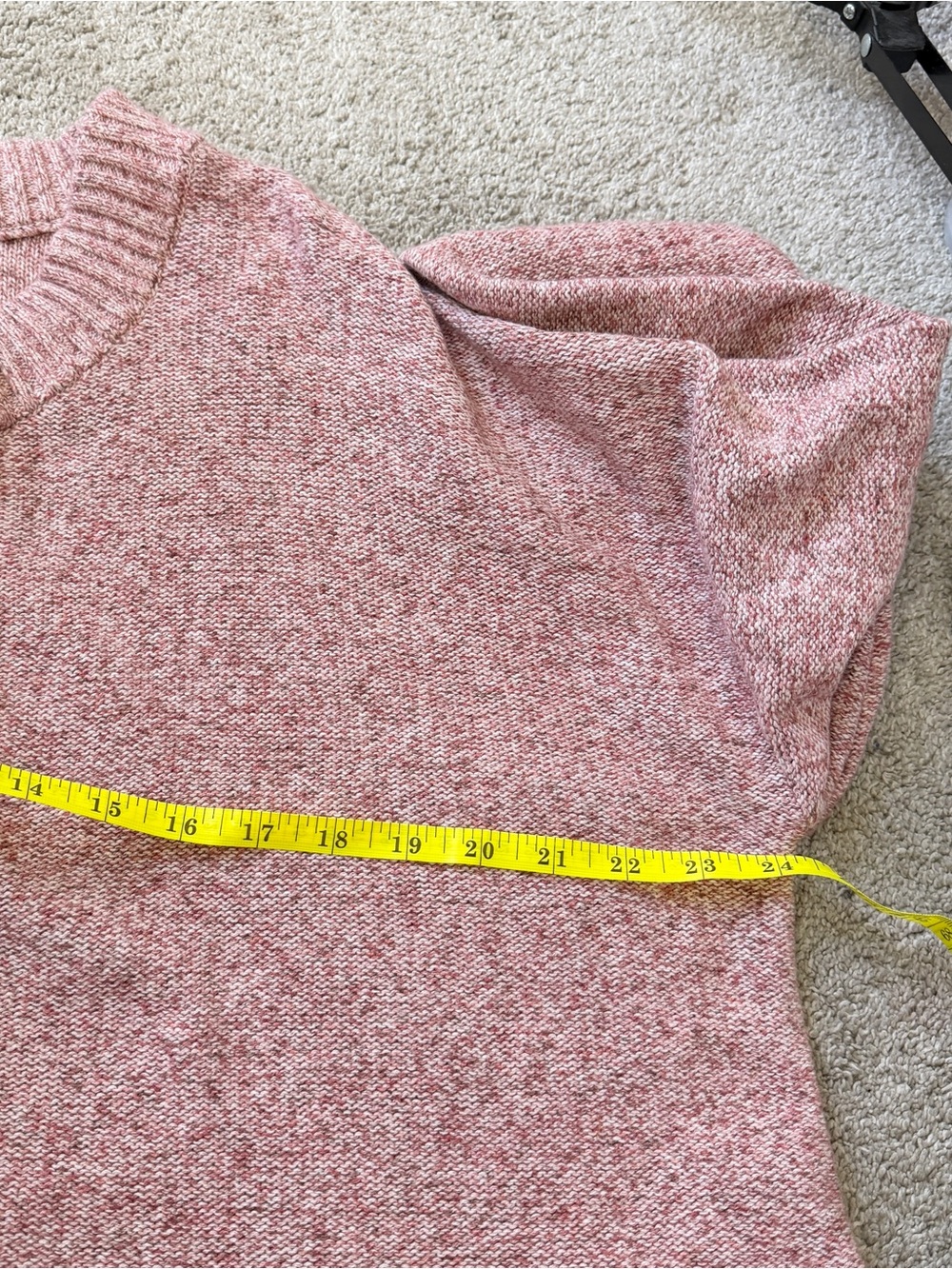 Quince Womens 100% Organic Cotton Women's Cropped Cardigan in Marled Rose Pink L - Picture 13 of 13